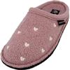 HAFLINGER Flair Valentine Pantofole Ciabatte Feltro Motivo a Cuore, palissandro, 38 EU