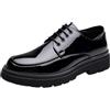 Hiuzylqx Scarpe Oxford Uomo Eleganti Stringate Lucide Scarpe Formali Fashoin Classico Elegante Allacciare Sposa,Nero,43 EU