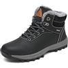 Mishansha Stivali da Neve Uomo Inverno Scarpe Pelliccia Donna Caldi Scarponcini Trekking Imbottiti Nero 42