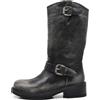 IF Fashion Scarpe Stivali da Donna Al Polpaccio Biker Motociclista Con Fibbie Anfibi Vintage MP2743-4 nero N.38