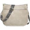 FORRICA Borsa a Tracolla Donna Grande Borsa a Spalla Moda Borsetta Messenger in Pelle PU con Leopardata Tracolla BiancoBianco Sporco