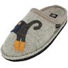 HAFLINGER Flair Cucho Pantofole in lana cerata gatto Stonewashed, taglia 39