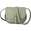 AFKOMST Borsa a Tracolla per Donne Piccola Borsetta e Borsa a Spalla Vintage Borse da Sella in Pelle Vegana, Verde chiaro, 23.5*9.5*18cm/9.3*3.7*7.1inch