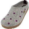 HAFLINGER Grizzly Cuoricini Felt Slipper Cork Stonewashed, taglia 41