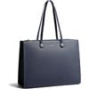 David Jones - Borsa a Spalla Tote Shopper Donna - Borsa a Mano Simil Pelle PU Grande Shopping Lavoro Formato A4 - Borsa Capiente Elegante Manico Lungo Quotidiana Mode Tendenza - Blu