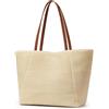 KALIDI FANCY FOREST KALIDI - Borsa grande in paglia, borsa da spiaggia con cerniera, in plastica riciclata marina, design simile alla paglia, borsa a secchiello per le vacanze estive e l'uso quotidiano, Large