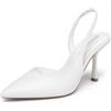 DREAM PAIRS Scarpe Eleganti da Donna con Tacco a Spillo Alto, Punta Chiusa e Slingback, Orsay, Comode, da Sposa, Festa, Lavoro,Size 37,Bianco,SDPU26011W