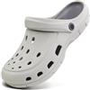 Procity Zoccoli | Sabots Unisex per Donne e Uomini | Clogs da Giardino Traspiranti | Scarpe da Giardino | Pantofole Leggere | Sandali da Spiaggia Grigio Chiaro 42