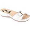 Ledi 407-18 Anatomic Sandali Zoccoli Sabot Pantofole Scarpe di Pelle, Donna, Bianco, EU 39