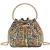 Maimeili Borsa da Sera Donna con Cristalli Lucenti - Clutch e Tracolla Regolabile per Matrimoni, Feste, Cocktail e Appuntamenti