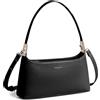 David Jones - Borsa a Spalla Donna - Borsa a Mano Sotto Braccio - Borsa a Tracolla Simil Pelle PU Piccola Borsa a Mano - Borsetta Città Elegante - Nero