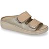 Valleverde 56200 Pantofole Casa Camera Donna Sintetico Sabbia Tacco Zeppa 4Cm Suola Gomma