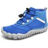 SAGUARO Scarpe Barfoot Bambini Scarpe Minimaliste Leggere Respirabile Scarpe da Trail Running per Trekking Scoglio, Blu, 24 EU