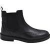 Malu Shoes Beatles Uomo Stivaletto Elastico Vera Pelle Nera monogramma Coda di Rondine Fondo Gomma Made in Italy Handmade (42 EU)