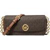 Michael Kors, Nolita, borsa a tracolla da donna, piccola con catena e patta, Marrone/ghianda, Medium, Nolita Xbody - Catena con patta piccola