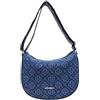 LAKCFSN Borsa a Spalla Donna in Denim Jacquard Blu Scuro | Borsa Mezzaluna Elegante con Tracolla in Pelle PU | Capiente Shopper Vintage per Ufficio e Università, Blu