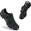 PENXZT Scarpe da Ciclismo MTB Uomo & Donna, Scarpa Mountain Bike Compatibile con Shimano SPD 2-Bolts Pedals All'aperto per Bici Scarpe da Equitazione,C,40 EU
