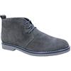 Evoga Scarpe Polacchine Uomo Class Scamosciate Pelle Nabuk Inglesine Casual (Grigio Scuro, 40)