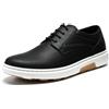 Allthemen Sneakers Uomo Casual Leggere Scarpe di Pelle Lace-Up Basse Business Shoes Oxford per L'Ufficio Nero 42