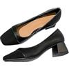 Ulalaza Scarpe da Donna Slip on Casual con Tacco Basso e Medio, Scarpe da Passeggio da Nonna Solide, Scarpe Eleganti Traspiranti con Suola Morbida e Tacco Grosso
