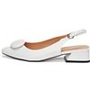 Rio Fiore Scarpe con Tacco, Décolleté Donna, 4 cm Tacco Largo, Slingback, Nero/Bianco/Blu/Bordeaux/Nero/Gialla/Tortora/Beige, Similpelle, Ecopelle Scamosciata, Cinturino sul Retro, ML682-0716