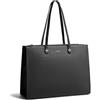 David Jones - Borsa a Spalla Tote Shopper Donna - Borsa a Mano Simil Pelle PU Grande Shopping Lavoro Formato A4 - Borsa Capiente Elegante Manico Lungo Quotidiana Mode Tendenza - Nero 2