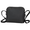 AMBRA Moda GL018 - borsa a tracolla da donna in vera pelle, borsa a spalla piccola da donna (Nero)