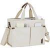 VASCHY Borsa Tote Donna Elegante - Borsa Università, Tracolla, Shopping, Mare, Viaggio, Lavoro, Ufficio, Scuola - Beige