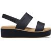 Crocs Brooklyn Low Wedge Matte Wrap Sandal 39-40 EU Black/Cashew