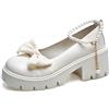 Ulalaza Piattaforma delle Donne Mary Janes Scarpe Sweet Toe Ankle Lolita Gothic Platform Dress Décolleté Scarpe Chunky Platform Shoes Scarpe Eleganti in Pelle Verniciata