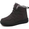 ChayChax Stivaletti da Neve Donna Stivali Invernali Scarponcini Foderato Caldo Scarpe Inverno Impermeabili Stivaletti con Stringate,Marrone,43 EU
