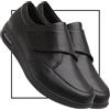 POFH Scarpe per Anziani Donna Impermeabili in Pelle Scarpe con Piedi Larghi gonfi e Piedi Grassi Primavera Estate Traspirante Pelle Morbida Unisex