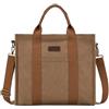 VASCHY Borsa Tote Donna Grande, Elegante Borsa a Tracolla per Università, Shopping, Mare, Viaggio, Lavoro, Ufficio, Scuola - 13L Capacità - Marrone