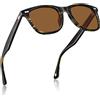 Carfia Occhiali da Sole Uomo Polarizzati Occhiali Sportivi UV400 Cat 3 per Golf Esterno Guida Pesca CA5356