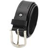 Zerimar Cinture Uomo - Cintura Costume - Cinture in Pelle Naturale - Cintura in Pelle 39 mm - Cinture Classiche per Uomo - Colore Nero - Taglia 120