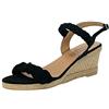Fitters Footwear That Fits Donne Sandalo Tess Sintetico Sandalo con Zeppa di Rafia e Cinturino in Microfibra Intrecciata (EU,)