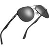 ZENOTTIC Occhiali da Sole Polarizzati Aviator Pilota da Uomo e Donna | Lenti UV400 con Aste in Fibra di Carbonio e Montatura Quadrata in Metallo - Pesca Guida e Golf