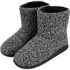 GURGER Pantofole Stivaletto Uomo Invernali Chiuse Calde Peluche Maglia Stivaletti Pantofole da Casa Collo Alte Ciabatte Stivali Grigio 42 43