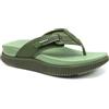 KuaiLu Infradito Donna Con Comodo Supporto Arco Sandali Da Camminare Cuoio Atletico Spessore Cuscino Recupero Flip Flops Slip On Interno All'aperto Estate Casual, Verde EU 38