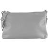 modamoda de T258 - Borsa a tracolla clutch da donna in pelle, 25 x 16 x 3 cm, fatta a mano in Italia, Grigio (telegrau), m