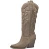 IF Fashion Stivali Texani Donna Stile Western Cowboy Alti al ginocchio Stivaletti Camperos J28 khaki N.38