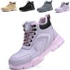 Bawalon Impermeabile Scarpe Antinfortunistiche Alte Uomo Donna Leggere Scarponi Antinfortunistiche Stivaletti da Lavoro con Punta in Acciaio Viola 39 EU