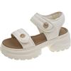 Generic Sandali Comodi Donna Estivi Scarpe Comode Estive Scarpe da spiaggia con plateau da donna Sandali studente casual piatti alla Chiusi Davanti Tacchi Comode