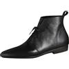 Generisch Stivaletti da donna in pelle, con punta corta, stile britannico, in pelle, con tacco basso