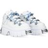 New Rock Scarpe Brogue unisex M.106-s29, Bianco blu, 4 UK Men/ 3.5 UK Women