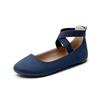 DREAM PAIRS Ballerine Scarpe Basse da Donna Ballerine Comode con Cinturino alla Caviglia MARINA MILITARE-US SOLE_STRETCHY Taglia 41EU/9.5US