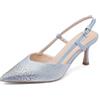 QUEEN HELENA Decollete con Tacco Basso Scarpe Eleganti con Strass Donna K3334