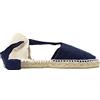 ALPARGATUS - Espadrillas Valenciane piatte in tela e suola in iuta (scarpe realizzate a mano in Spagna), Marino, 38 EU
