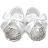 Brillabenny BALLERINE NEONATA BABY MESI CRISTALLI STRASS CERIMONIA ELEGANTI BATTESIMO 5 CM Brillabenny