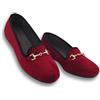 Dorea Le Parigine Eleganti Ballerine Donna da Casa, Friulane in Velluto Invernali, Ciabatte Basse e Chiuse, Produzione Artigianale (Rosso, Sistema Taglie Calzature EU, Adulto, Donna, Numero, Media, 38)